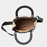 Classy Mini Keten Kadın Çanta Siyah