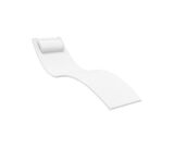 Omnipazar TRK-087 Siesta Minderli Yastıklı Lüks Ergonomik Slim Şezlong  Beyaz