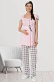 Mecit 5404 Pembe  Spor Hamile Lohusa Pijama Takımı