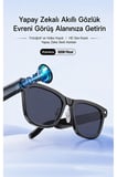 Yapay Zekâ Destekli Akıllı Gözlük – Kamera, Video ve HD Ses Kayıtlı Bluetooth Smart Glasses