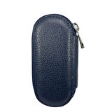 Hakiki Deri Fermuarlı Anahtarlık Şık ve Fonksiyonel Lacivert