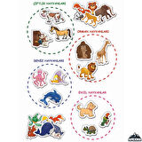Manyetik Mıknatıslı Hayvanlar Eğitici Hayvanları Tanıma Buzdolabı Sticker Oyuncak Magnet
