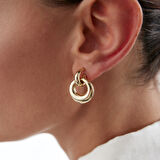 Hoop Bold Vidalı Küpe