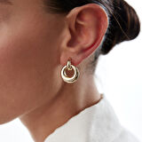 Hoop Bold Vidalı Küpe