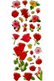Sticker Kabartmalı Stiker Defter, Planlayıcı Etiket (JF1220) 16x7 cm- Gül Çiçek