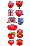 Sticker Kabartmalı Stiker Defter, Planlayıcı Etiket (cb777) 16x7 cm- Kalp Aşk