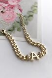 Gold A Harf Bileklik TrBilek7541 B34003