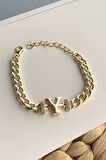 Gold Y Harf Bileklik TrBilek7578 B34003