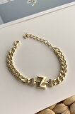 Gold Z Harf Bileklik TrBilek7579 B34003