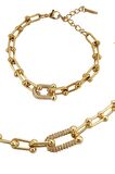 Premium 2'li Taşlı Tiffany Kolye Bileklik Set