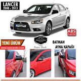 Mitsubishi Lancer 2008-2013 Uyumlu Batman Yarasa Ayna Kapağı Piano Black ABS Plastik