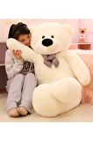 130 cm Papyonlu Sevimli Büyük Peluş Ayıcık- % 100 YERLİ 