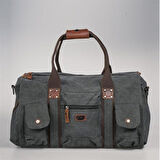 ÇÇS 40233 Kanvas Geniş Hacimli Seyahat Çantası Siyah