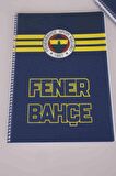 LİSANSLI FENERBAHÇE SPIRALLI ÇİZGİLİ A4 PP KAPAK 80 YAPRAK DEFTER 