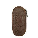 Hakiki Deri Fermuarlı Anahtarlık Şık ve Fonksiyonel Taba