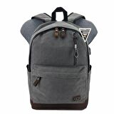 Ççs London 51568 Kanvas Usb Sırt Çantası Gri