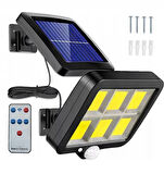 FX-028 Güneş Enerjili Solar Lamba Hareket Sensörlü Harici Güneş Panelli 120 LED