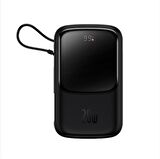 Baseus Super Mini 20 W 10000 mAh Hızlı Şarj Powerbank Siyah 