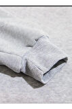 Lock Baskılı Kapüşonlu Cepli Sweatshirt