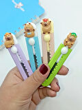 Mini Şekilli Falçata Maket Bıçağı - Capybara Yeşil 
