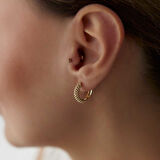 Small Ball İşlemeli Küpe