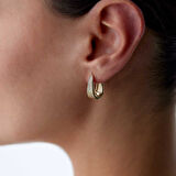 Çizgili Ters Üçgen Küpe