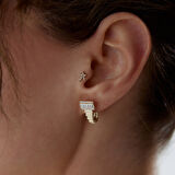 Baget Taşlı Naja Küpe