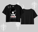 Oversize Crop Tshirt Tsundere Anime Japanese Style Baskılı