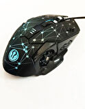  Stalker Warrior GMX7-S Rgb Mouse 2400 Dpi Oyuncu Mouse Gaming Mouse Örgü Kablo E-spor Mouse Pro