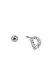 Gümüş Renk Harf Piercing - D HarfPiercing