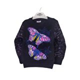 SRC KELEBEK DESENLİ KIZ ÇOCUK SWEAT