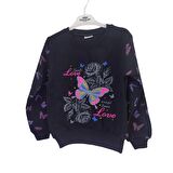 SRC KELEBEK DESENLİ KIZ ÇOCUK SWEAT
