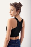 Hamile Kalın Askılı Crop Top Fitilli Spor Büstiyer C03