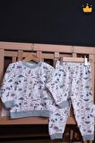 Babyhola 1-6 Yaş Unisex Kız Erkek Çocuk Pijama Takımı Ev Giyim Eşofman Takımı