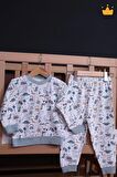 Babyhola 1-6 Yaş Unisex Kız Erkek Çocuk Pijama Takımı Ev Giyim Eşofman Takımı