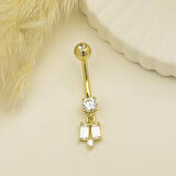 Taşlı Sallantılı Göbek Piercing