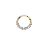 Beyaz Dört Baget Helix Piercing