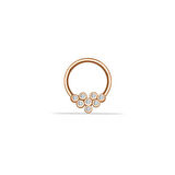 Sekiz Taşlı Motifli Helix Piercing