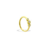 Alttan Üç Taşlı Helix Piercing