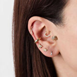 Taşlı Kalp Helix Piercing