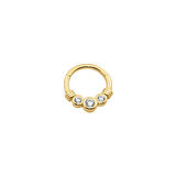 Üç Taş Motifli Helix Piercing
