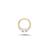 Kare Oval Taşlı Helix Piercing