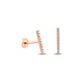 Sekiz Taşlı Çubuk Tragus Piercing