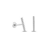 Sekiz Taşlı Çubuk Tragus Piercing