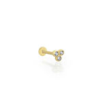 Üç Taşlı Bubble Tragus Piercing
