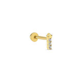 Üç Taşlı Yıldız Tragus Piercing