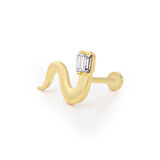 Yılan Desen Baget Taşlı Tragus Piercing