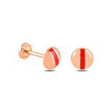 Kırmızı Şeritli Yuvarlak Tragus Piercing