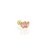 Üçlü Pembe Markiz Tragus Piercing