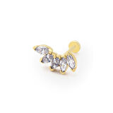 Beşli Beyaz Markiz Tragus Piercing